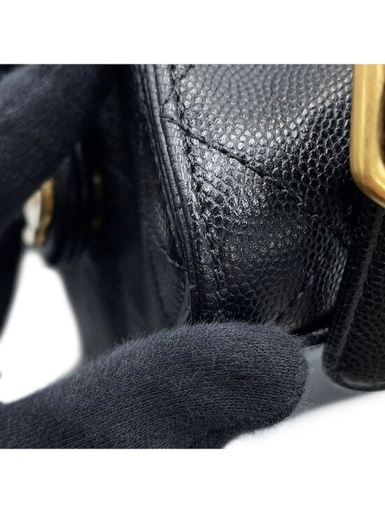 Chanel Backpack 25 Quilted CC Logo Caviar Leather Black main image 10
